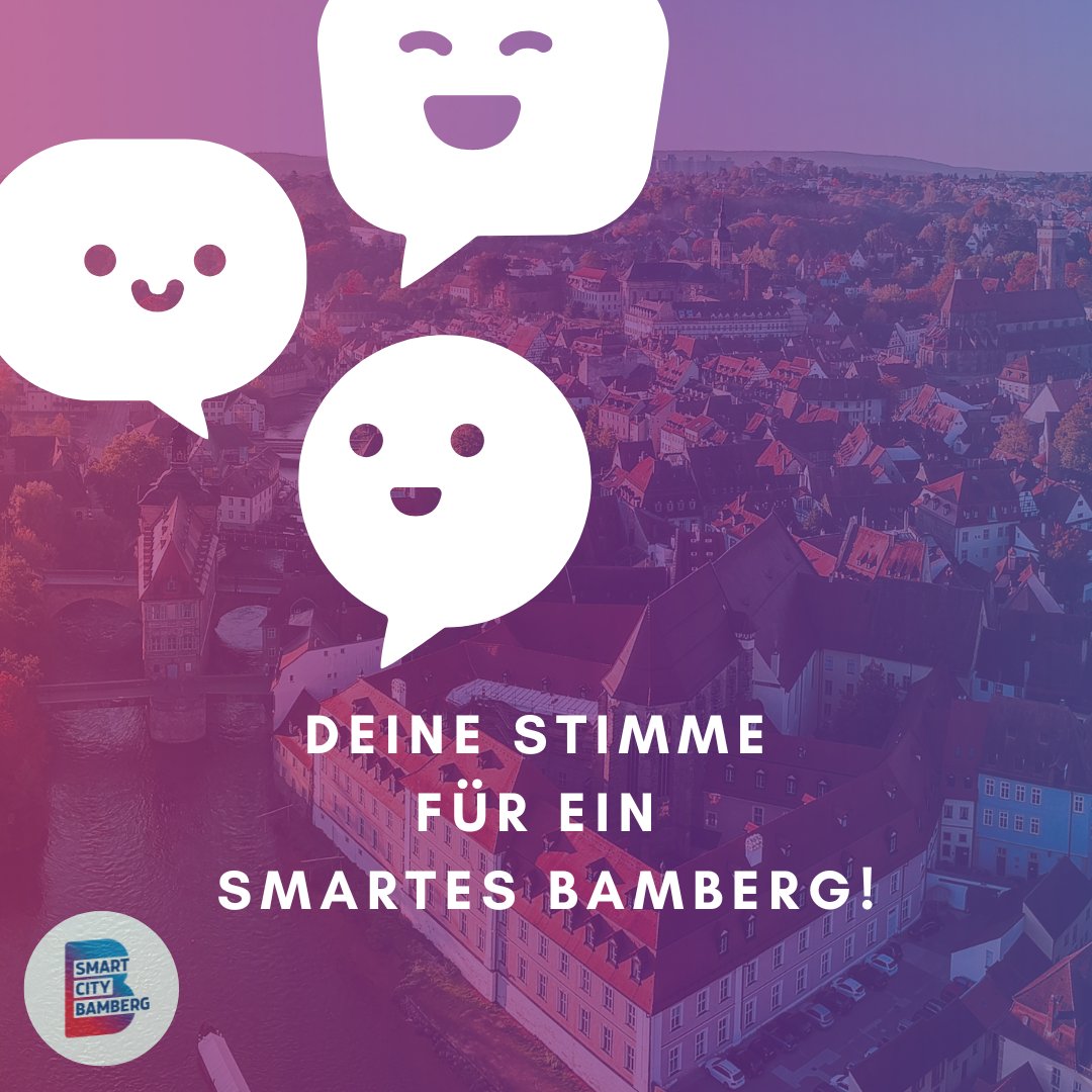 CityBamberg's tweet photo. Wie sieht dein Bamberg 2040 aus? Was muss digitaler werden? Was ist anders und was bleibt gleich? Wir schreiben unsere Smart City Strategie und brauchen eure Aussagen! Jetzt mitmachen und 5 kurze Fragen beantworten: https://t.co/aTJXTMpPE9 https://t.co/V1YZeVgS3k