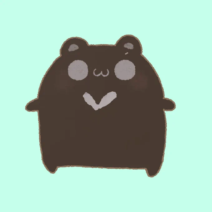 フリーアイコン配布よかったら使ってくださいな#イラスト #くま#フリーアイコン #商用不可 