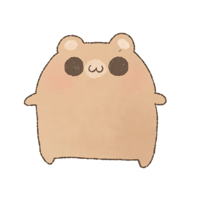 フリーアイコン配布よかったら使ってくださいな#イラスト #くま#フリーアイコン #商用不可 