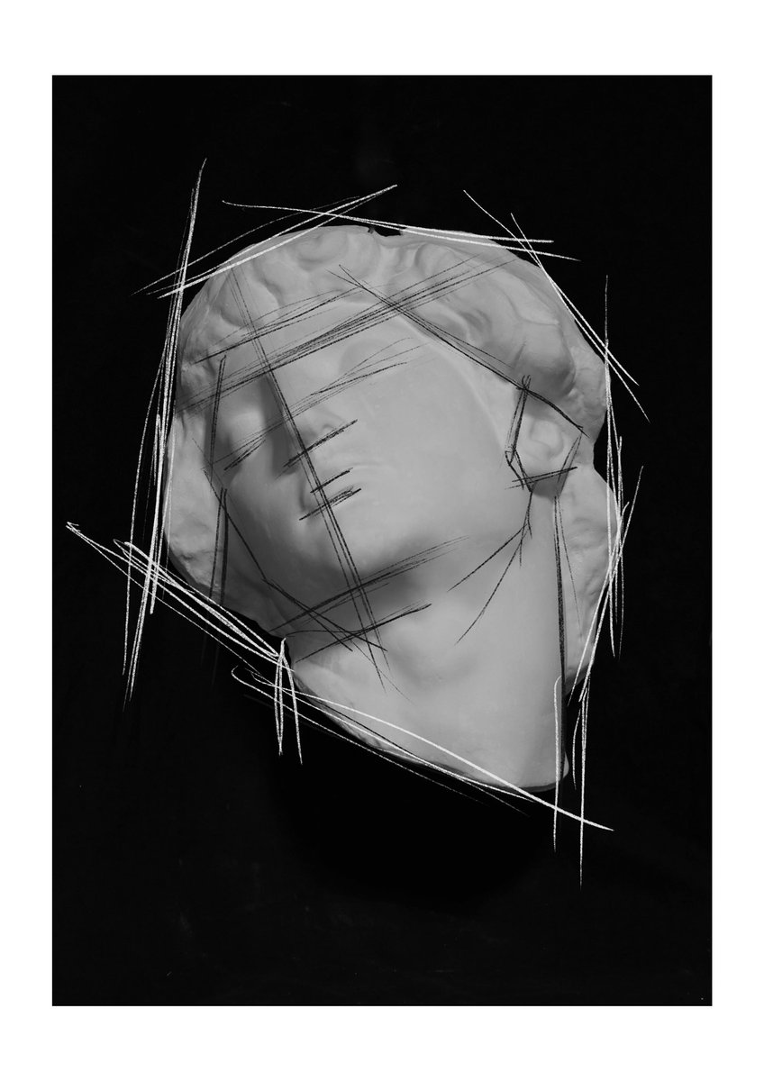 今日のデッサン講座の模写資料とprocreateを用いた解説。 
