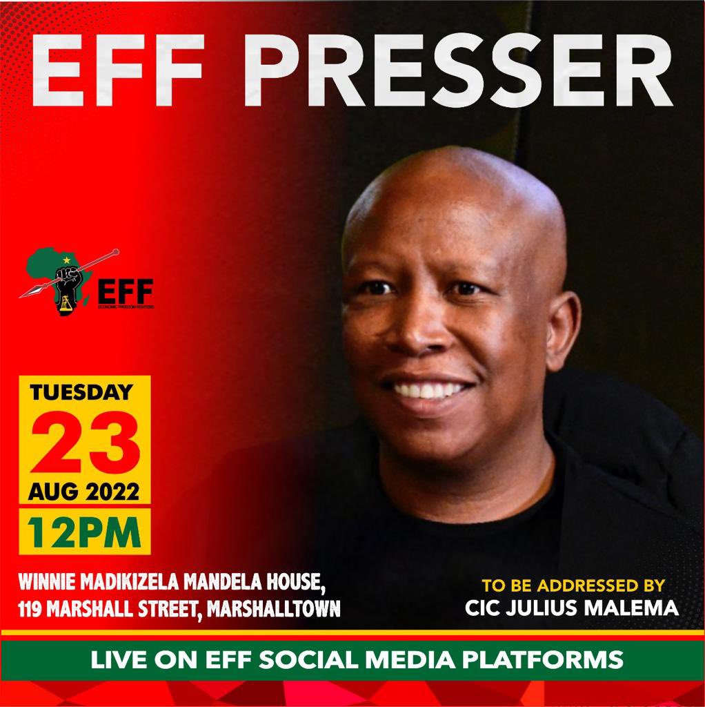 We are here today #EFFPresser. #EFF1MillionMembershipCampaign