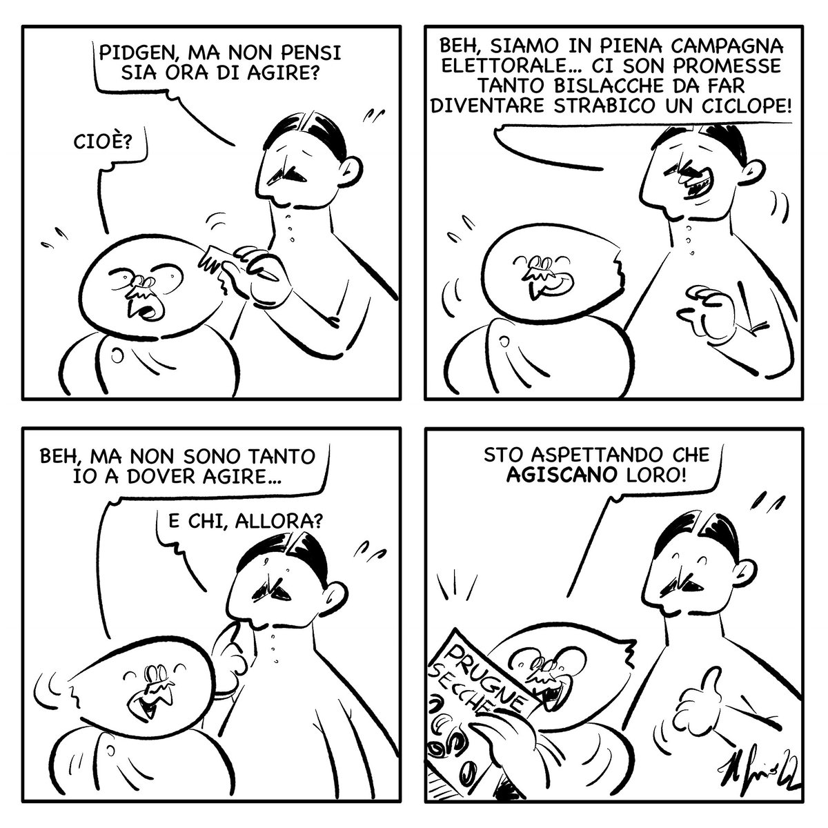 capogriso's tweet photo. Qualcosa si muove…

#mrpidgen #pidgen #piccione #strisce #strisceafumetti #fumetti #storie #vignette #comico #italiancomics #ig_italia #balloon #freddure #italiancomics #satira #kindle #amazon #libro #striscialanotizia #campagnaelettorale2022 #politica https://t.co/MDIegyE8Hn