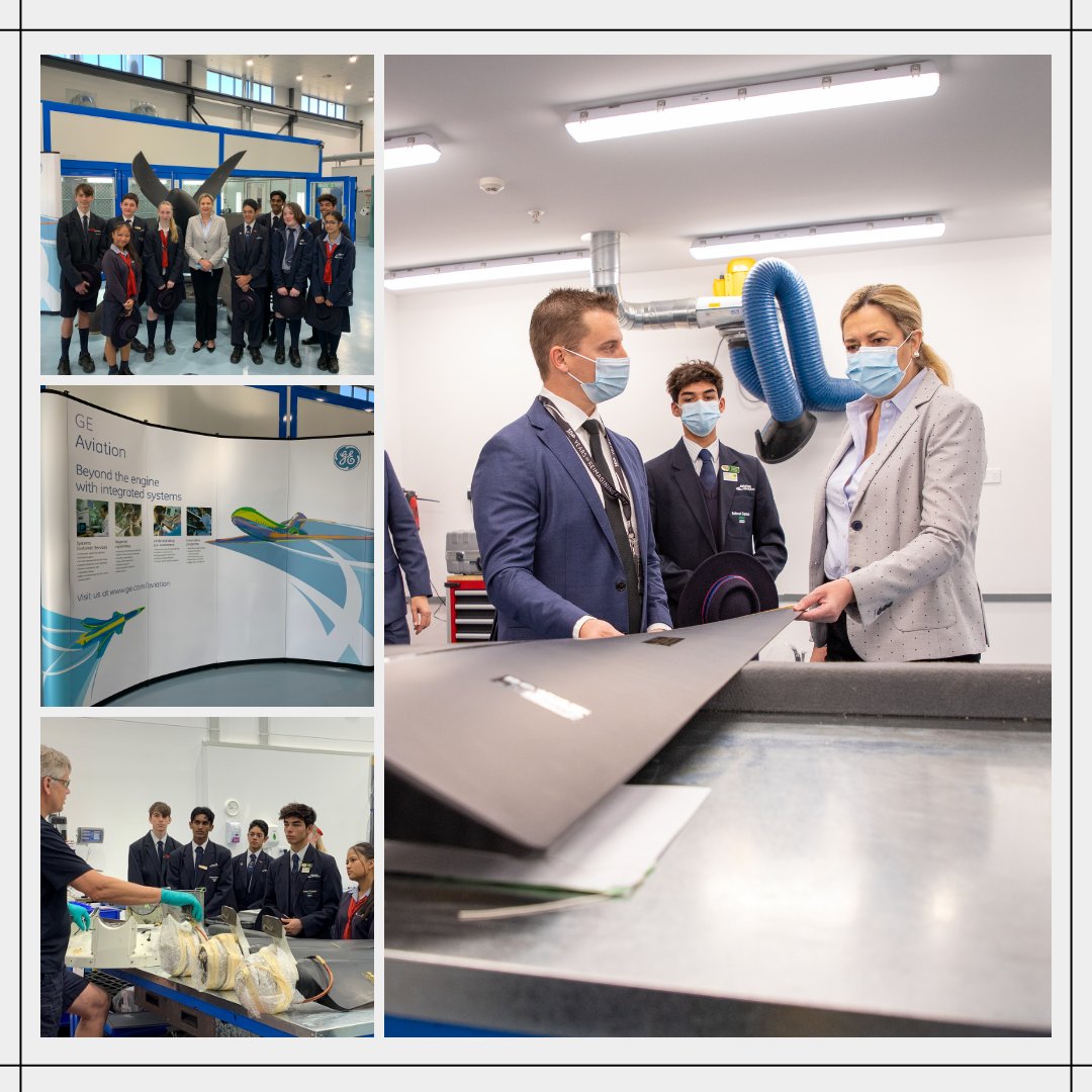 Welcome to the neighbourhood GE Aviation!  GE's new Aviation Systems facility is well placed here at Brisbane Airport.  GE are one of our generous industry partners, &amp; work with students like those from Aviation High that toured today with Premier Annastacia Palaszczuk.