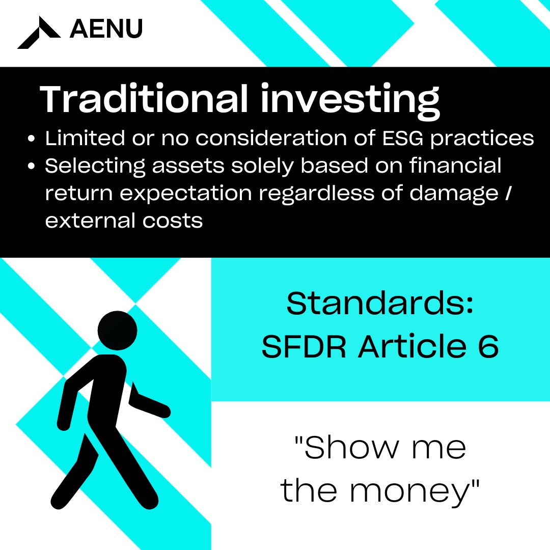 Aenu_impact's tweet photo. 💡Yesterday we covered how AENU categorizes companies &amp; what we mean by an "impact company." Today, we cover how we categorize different kinds of investing &amp; how investing has evolved towards impact. Have a flick through below for our overview.  👇
#impactinvesting #investing #VC https://t.co/YzDpNQJhD6