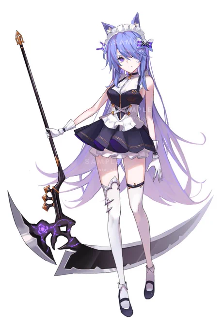 紫髪大鎌少女【表情 5種】 #キャラ販売 #アドプト 