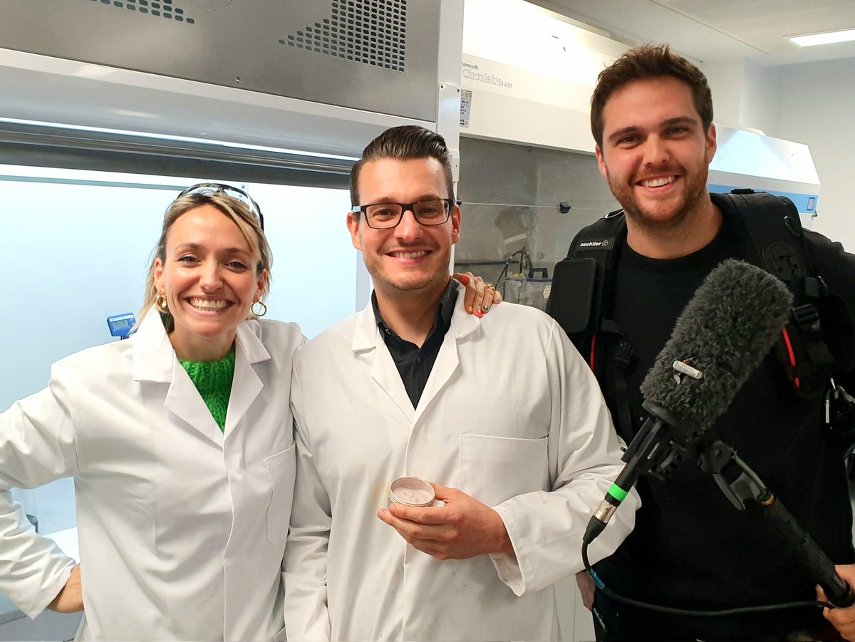 RichardBlackb18's tweet photo. A great day filming with @katequilton and the team. Watch this week's Food Unwrapped on @All4 to see how @Keracol @UniversityLeeds we convert grape waste into antiaging skincare. 🍇 @nexusunileeds #foodunwrapped @Channel4
 https://t.co/rUKioPvV9l https://t.co/p1QwqnmNwP