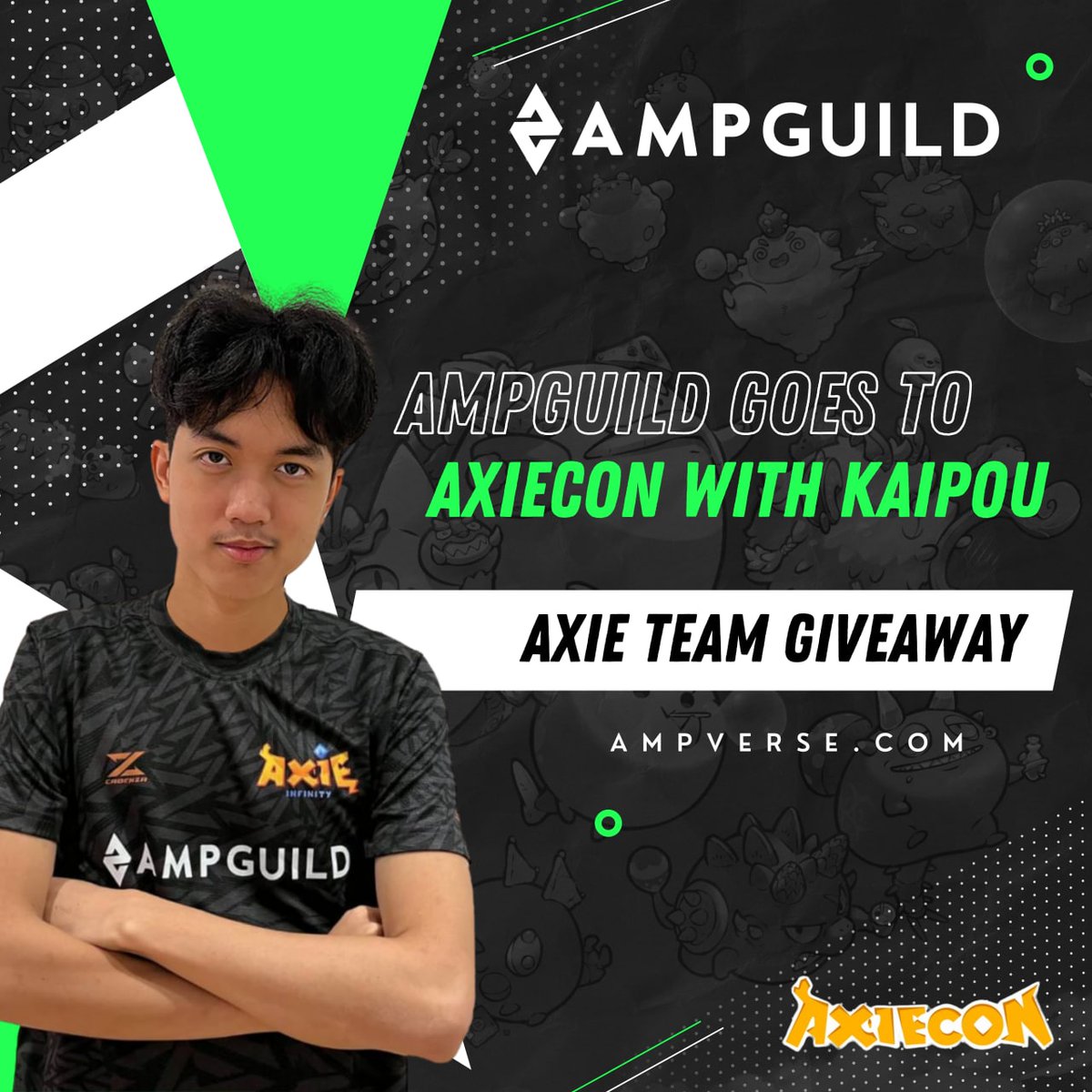 ampverseguild's tweet photo. In celebration of Kaipou's win and AmpGuild going to Axiecon, we are giving away an Axie Team!🏆

Follow the mechanics in the comment section to join🔻

#Ampguild #Ampverse #Web3 #Giveaway https://t.co/HUqyeJIART
