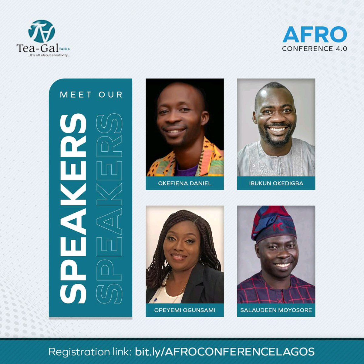 teagaltalks's tweet photo. Meet our speakers for AFRO CONFERENCE 4.0
@perfect_chau , @ibukunokedigba , @flamingyouths , @treasured__stars_bible_club_
It's going to be a great and refreshing moment
#Afroconference2022
#boysconference2022
#teagaltalks #teens #singlemen #academics #fashion #relationship https://t.co/ta4LL3uodE