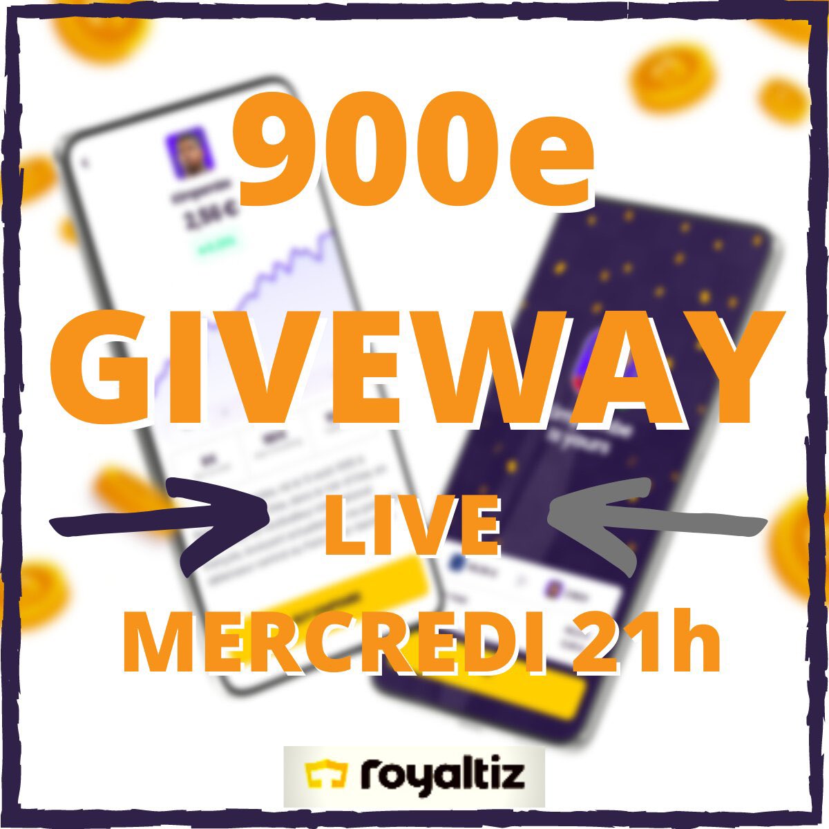 CryptoPartage's tweet photo. 🎁 GIVEWAY + LIVE FAQ @royaltiz_off 

Ce mercredi 24/08 à 21h nous serons en Live avec le CEO de @royaltiz_off ! 🚀

Posez vos questions sous ce tweet ! ⬇️

De +, énorme énorme giveway de 900e de crédit ! 🔥

RT + Follow mon compte et @royaltiz_off + tag 2 amis 

TAS Mercredi 🎯 https://t.co/golPuUxTyU