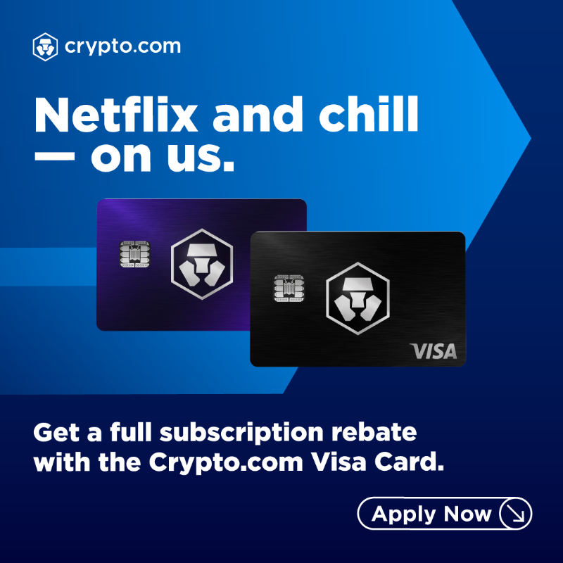 cryptocom's tweet photo. 🚀 The world's most popular crypto card with NO annual/hidden fees
✅ Chill with the 100% Netflix/Spotify subscription rebate
🔥  Join 50M+ users trading 250+ cryptocurrencies
📱  Download Cryptocom App Now