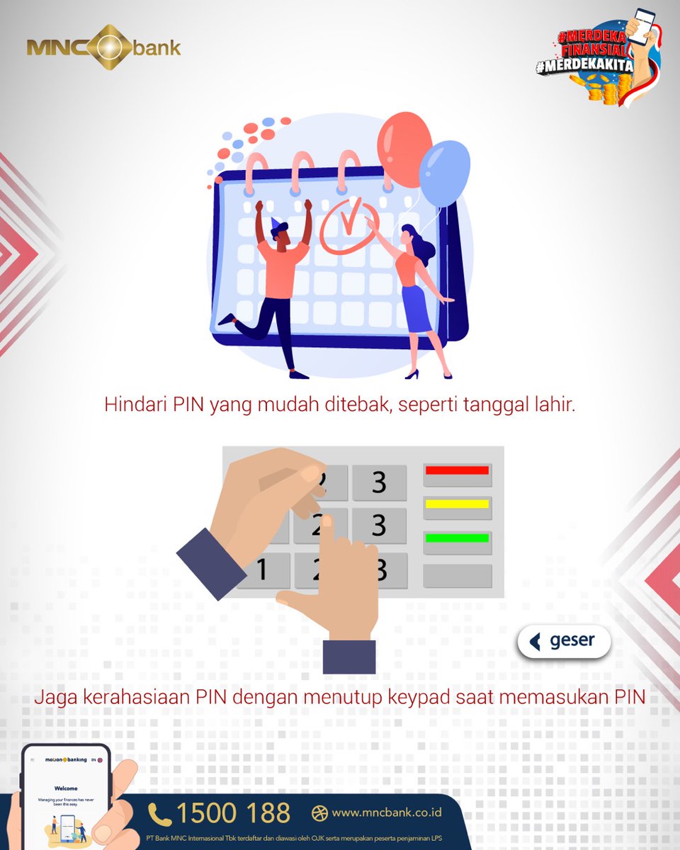 okezonenews's tweet photo. SIAPA YANG INSECURE KALAU DI ATM?

Yuk simak cara ini biar terhindar dari kejahatan saat transaksi di ATM!

☎️ 1500188 | https://t.co/MPVWD1qqay

#MNCBank #trulyyou #MerdekaFinansial #MerdekaKita https://t.co/eyyn97Jwh7