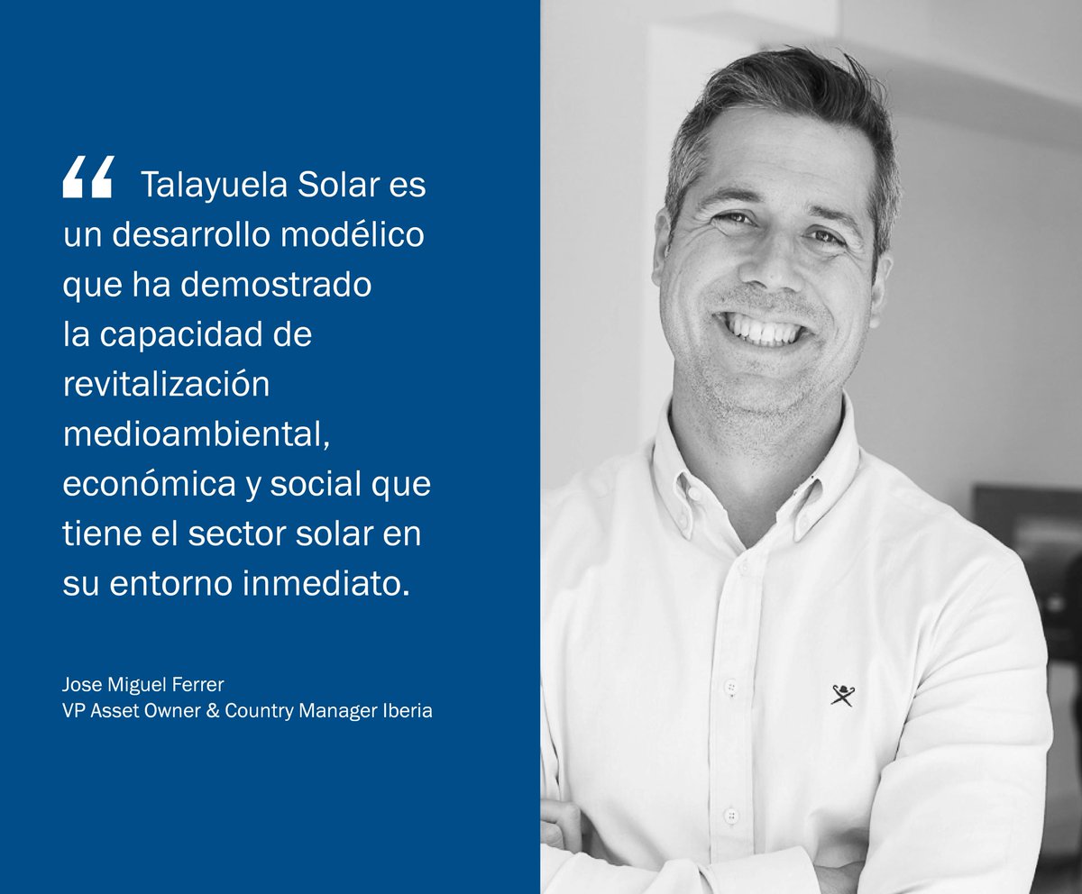 StatkraftES's tweet photo. #TalayuelaSolar ☀️ es un ejemplo de cómo creemos que se deben desarrollar las renovables que tanto necesita nuestro país.
👷♀️ 262 trabajadores de Talayuela
🌳 312 ha se han preservado como zona de protección ambiental
🐑 400 ovejas pastan actuando como desbroce natural https://t.co/JQ1BnaaVej
