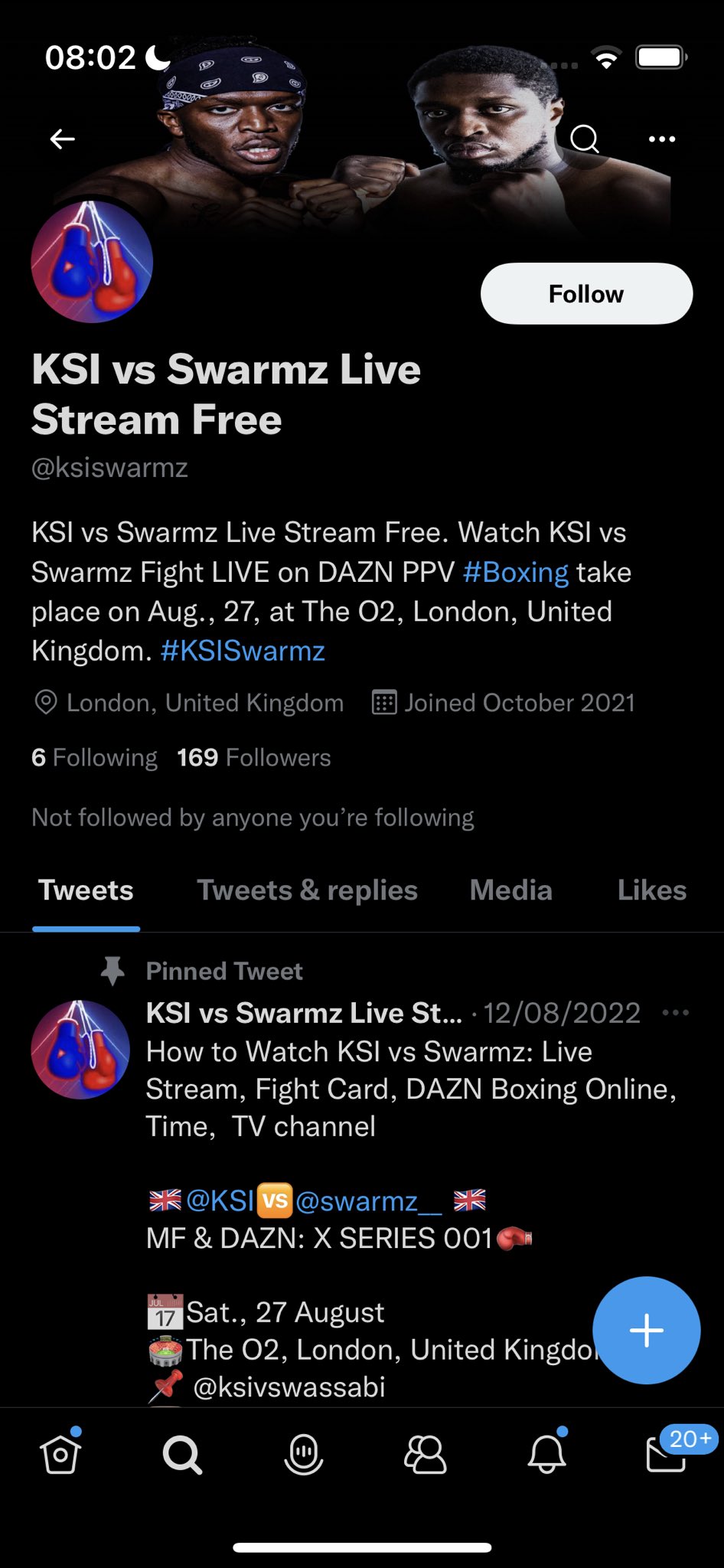 twitter live stream boxing