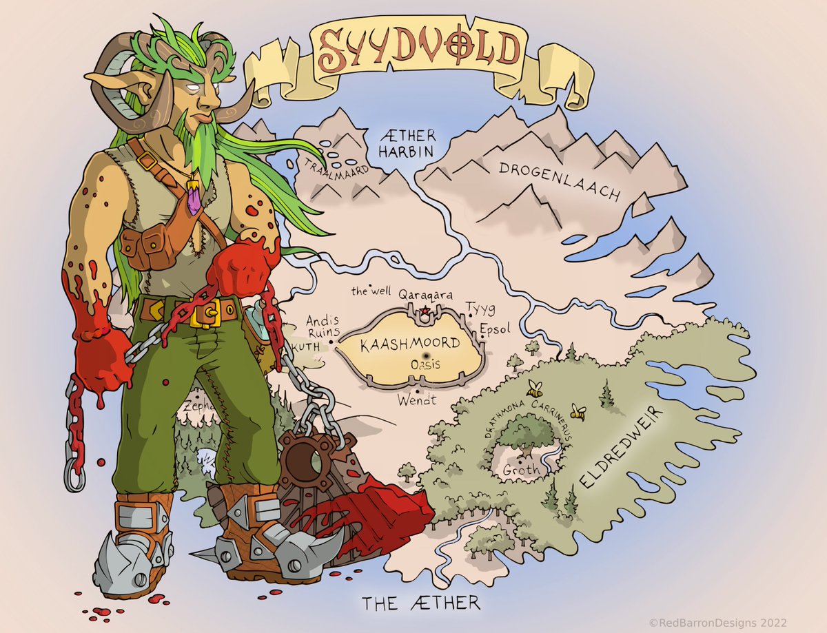 RedBarronDesign's tweet image. Here's one of my three main characters (and his world) in my #WIP #fantasy #novel. I'm open for commission. #illustration #cartography #characterdesign #artistsontwitter #handdrawn #digitalartwork #DnD #commissionsopen #starvingartist