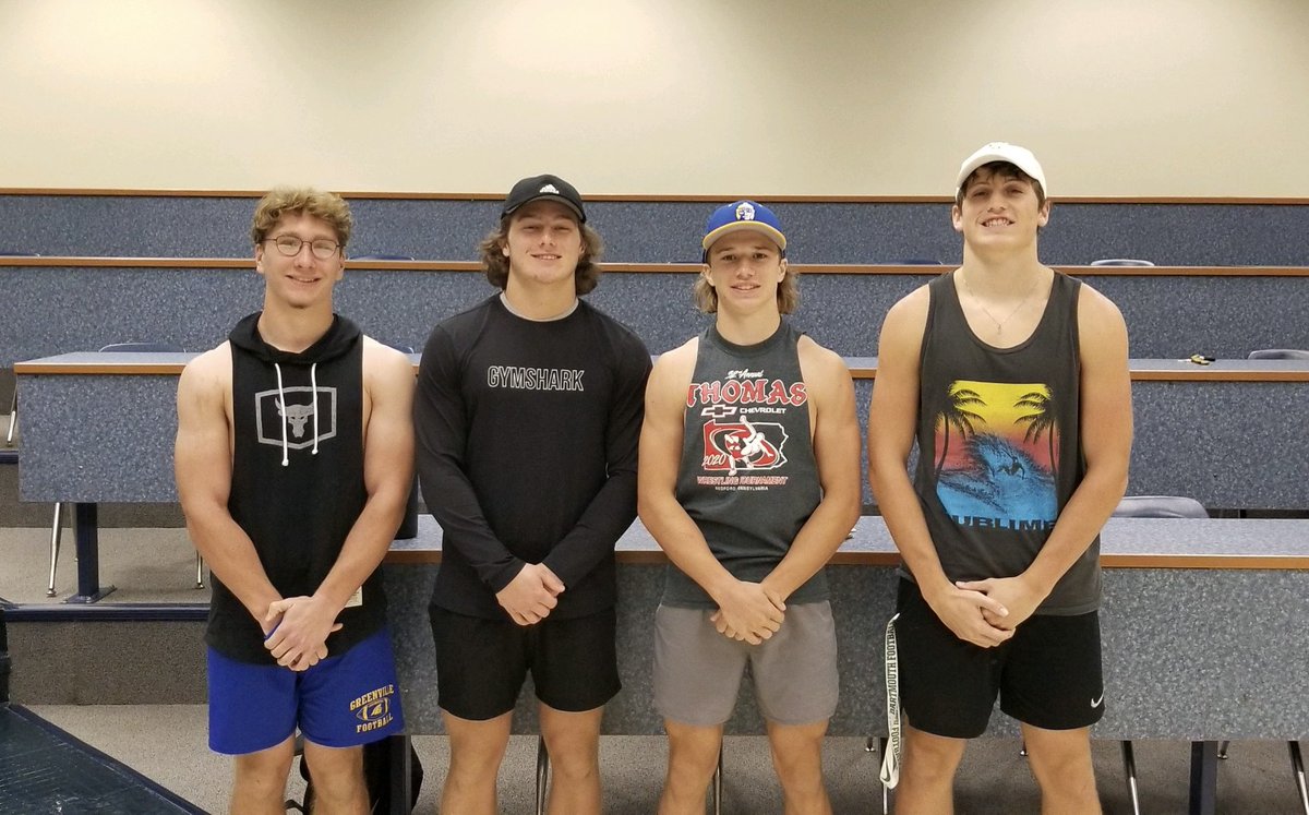 ghstrojan's tweet photo. 2022 Team Captains, seniors Mason Dickens, @sasalaaden @BraydonPorter1 @HerrickJase  Proud to have these fine young men leading our team this year! #strongertogether https://t.co/zQTRx5LT3d