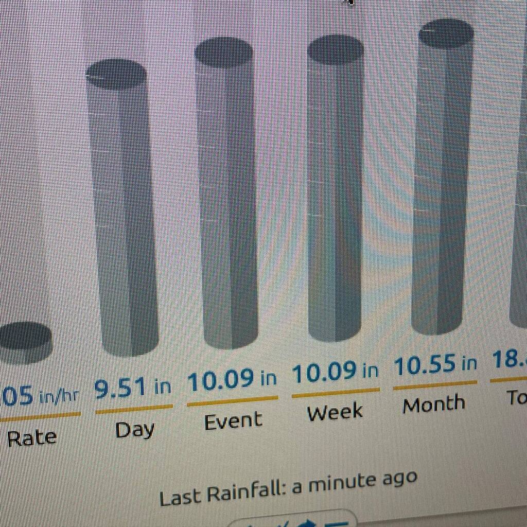 jmfryar's tweet photo. Well,  the sun is peaking out. We got 10.09 inches in less than 24 hours. That’s a lot folks! https://t.co/xbNI2skI2S https://t.co/zocbo4t3ot
