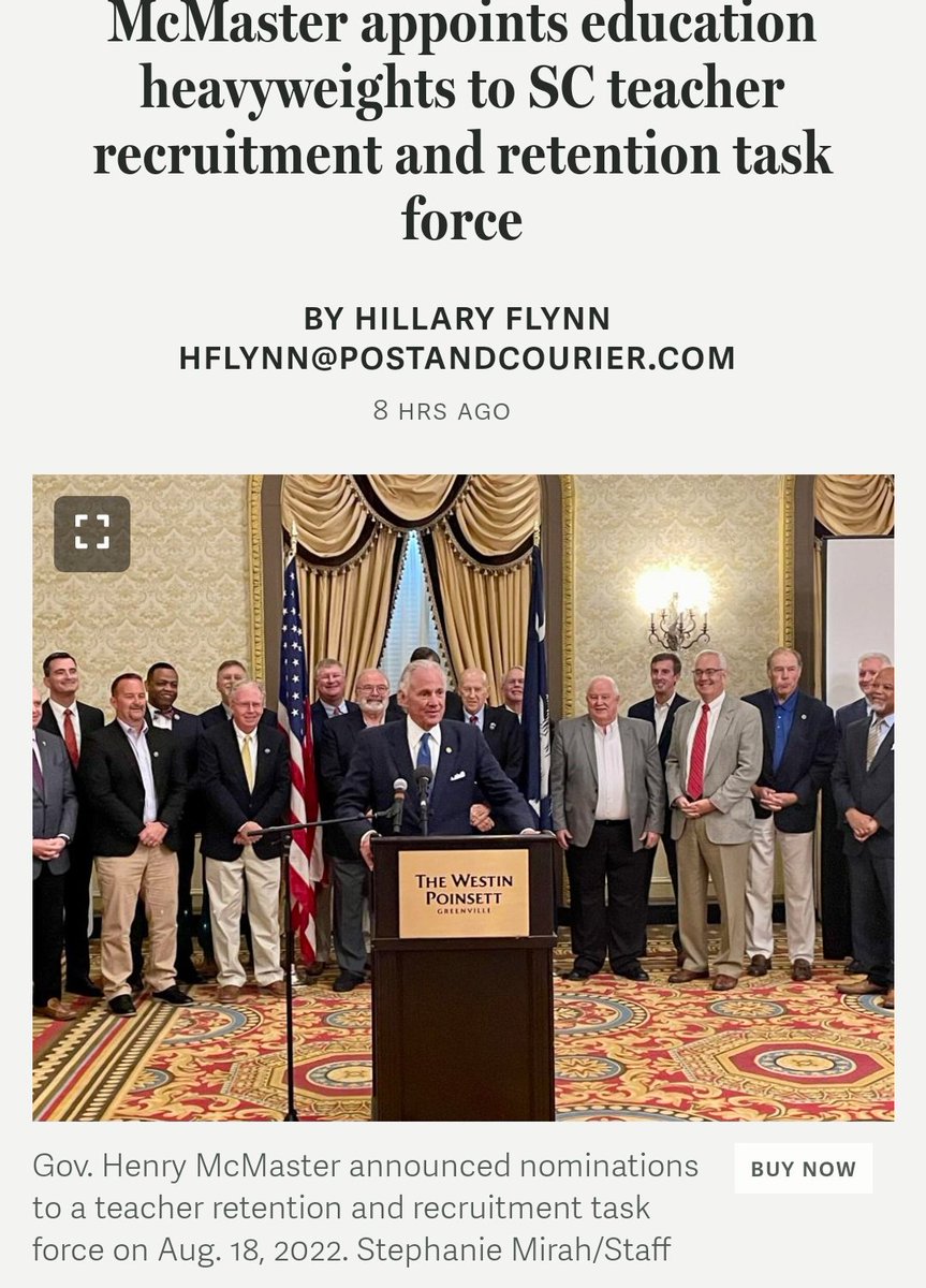 Gary4SC's tweet photo. 81% of teachers in SC are women, so I'm sure this group of men will figure out what they need along w @henrymcmaster. https://t.co/O1ua2zA1tF