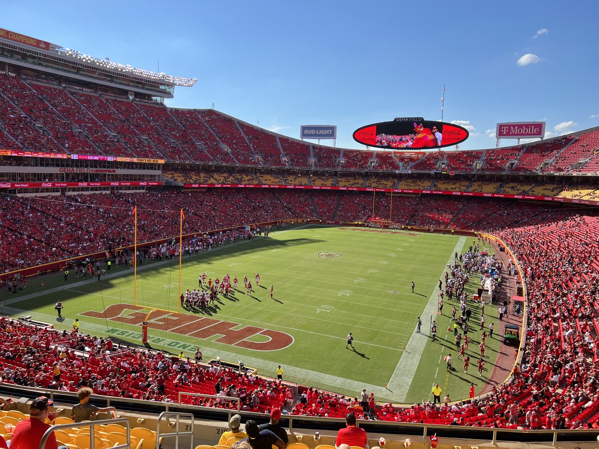 KSRadSoc's tweet photo. Enjoyed a great annual meeting this past Saturday at the  preseason home opener for the Chiefs!  A big thanks to @JBelloMD and @RADPAC for attending to keep our members informed! @GEHAField #ChiefsKingdom https://t.co/o5OsxS9l3r
