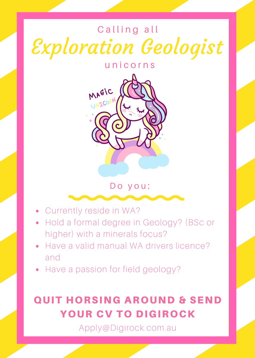 Digirock_Geos's tweet photo. If this sounds like you, or someone you know, it's time to quit horsing around and send your CV to Digirock. #explorationgeologist #bootsongroundgeologists #digirock #quithorsingaround 🦄 🚫 🐴 https://t.co/O2fYr7EAgz