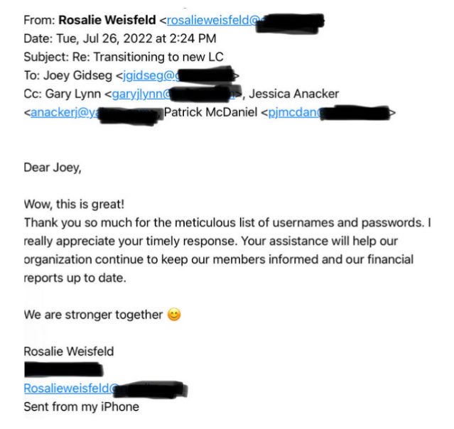 TXDisabledCrew's tweet photo. On 8/21/2022 the new TXDWD admin made false allegations abt former Chair Joey Gidseg @ the 1st caucus meeting. On 7/26/2022 Sec. elect Rosalie Weisfeld confirmed transfer of assets. All TEC procedures were followed. Bank acct transition process is ongoing. [Rosalies email below]. https://t.co/5KqtKl9cKX