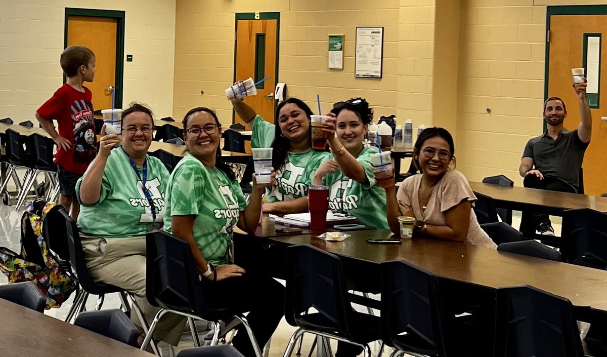 NISDRhodes's tweet photo. Thank you, @HTeaO on Huebner for your donation today. Thank you for supporting educators. What a great way to end our first day of school! 💚 https://t.co/Nw3hOpsV1x