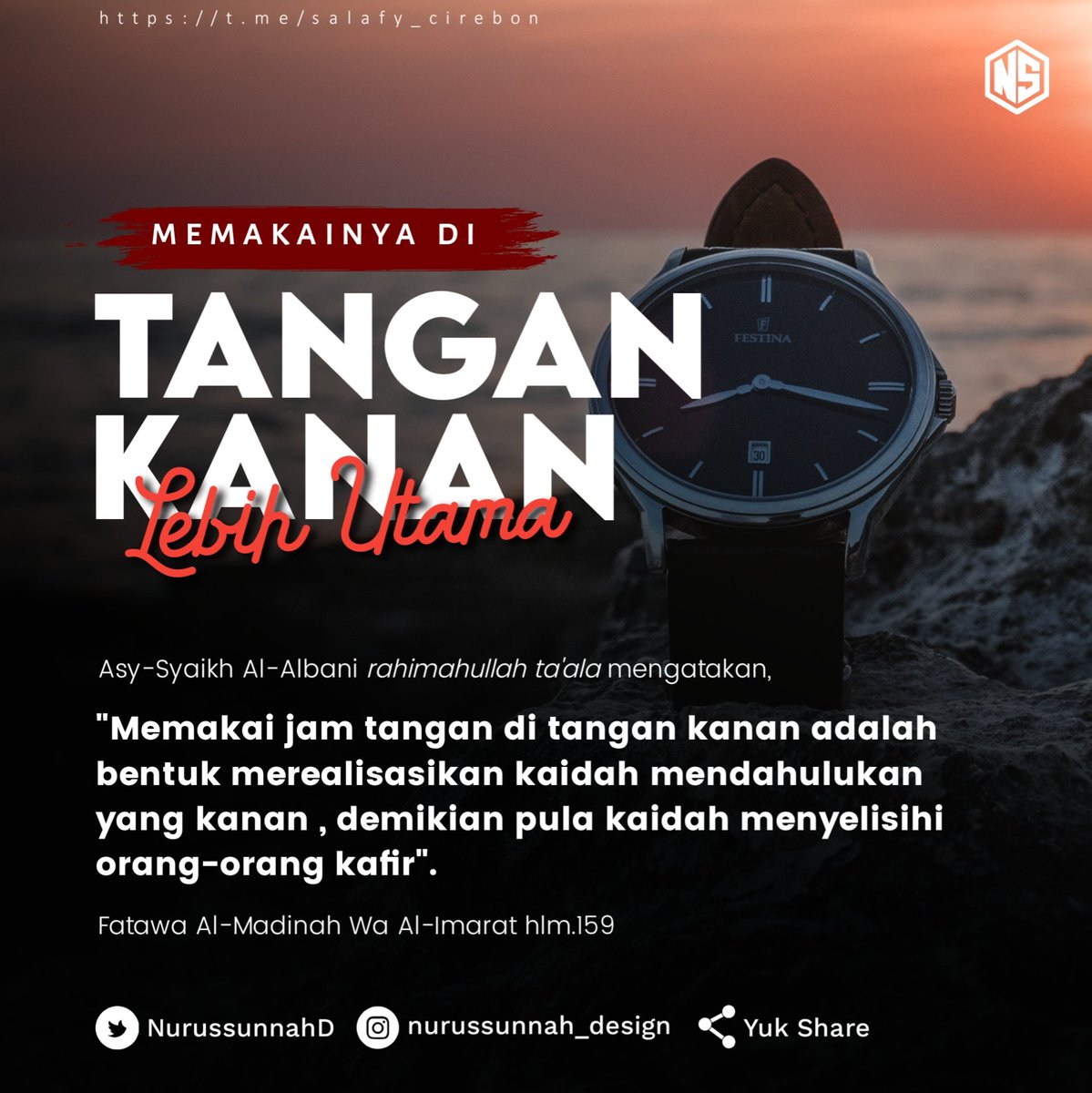 Nurussunnahfwd's tweet photo. Memakainya ditangan kanan lebih utama
.
.
.
#jamtangan #jam #tangankanan #lebihutama #afdhol https://t.co/ZrJvkpOvAg