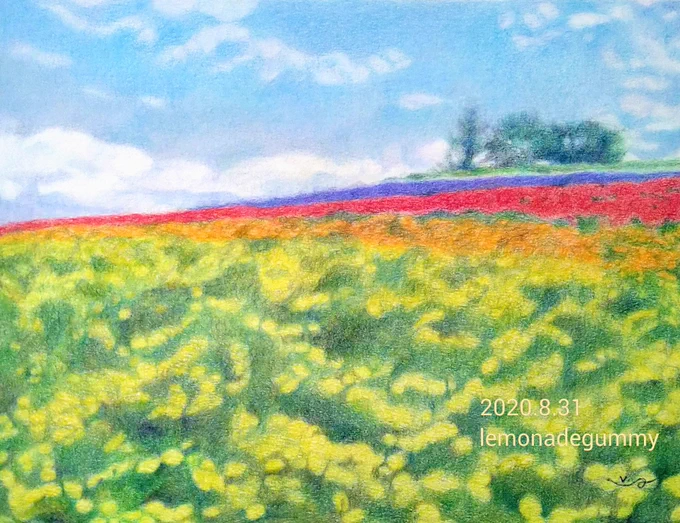 #絵を描く理由はなんですか見た人も答える 私が実際に見た景色や見たい色と光を込めたい。そして言葉で伝えられない感情や想いをぶつけつつ、作品で静かに滲ませたいからです 
