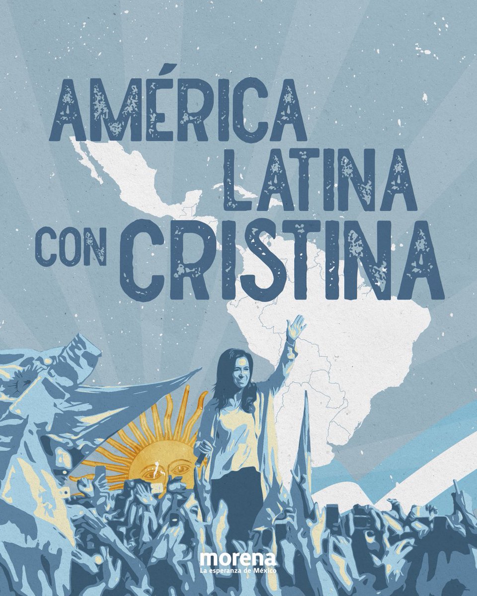 Desde México expresamos nuestra solidaridad con <a href="/CFKArgentina/">Cristina Kirchner</a> ante los ataques en su contra. 

Ya no es el tiempo de Macri y sus amigos. Hoy toda América Latina alzará su voz para defender la democracia.

Cristina no está sola, un continente entero la acompaña.

#TodosConCristina