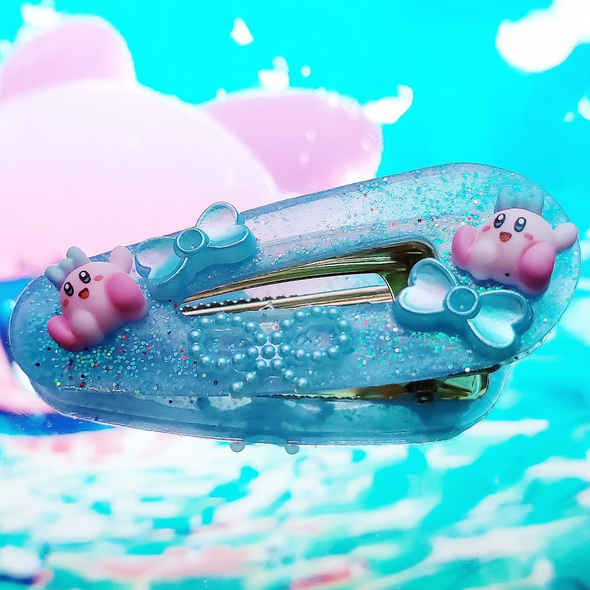 Introducing our Kirby and The Crystal Shards hairclip, part of our Kirby hairclips! 💙