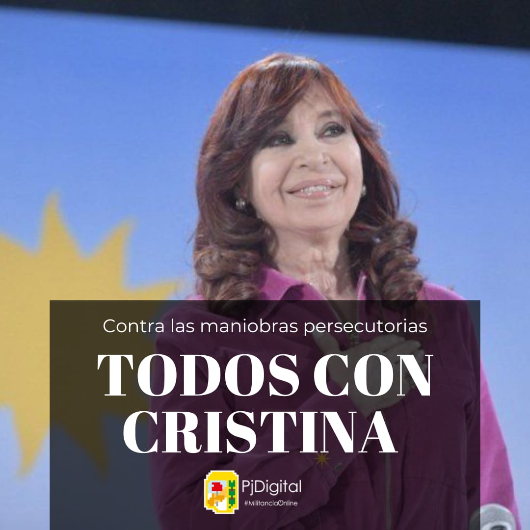 PJDigitalAR's tweet photo. "El peronismo otra vez perseguido. Solidaridad con @CFKArgentina "
HOY MÁS QUE NUNCA!
#TodosConCristina 
#PjDigital https://t.co/IdFrZyyu4M