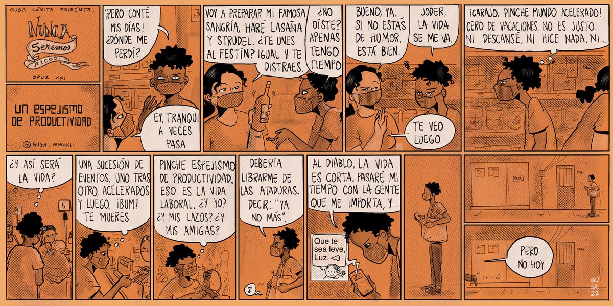 gugacomits's tweet photo. #NuncaSeremosRicos Opus XXI #MadeInGuga 
#GugaCómits #JausOfGuga #UnEspejismoDeProductividad #JoderLaVidaSeMeVa #PincheMundoAcelerado #YaNoMás #NarrativaGráfica #HistorietaMexa https://t.co/mn0i8YgbT2