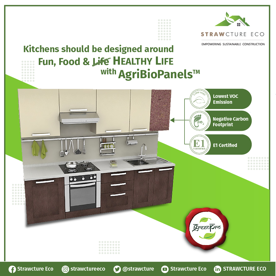 strawcture's tweet photo. #Meet #Strawcture
Renovating kitchen?
Choose #Agribiopanels ™ for cabinets.
#TermiteProof, #fireresistant, and lowest #VOC #Agribiopanels for durability, design, and wellness.
#sustainable #ecofriendly #architecture #modularkitchen #furniture #kitchen #drywalls #partitions https://t.co/gJ0ybMSh6e