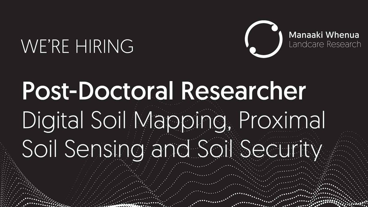 Exciting post-doctoral opportunity for a capable and ambitious researcher looking to take the next step on their pathway to a successful science career in digital mapping and proximal sensing research and application.
bit.ly/3CnPSuM
#scijobs
