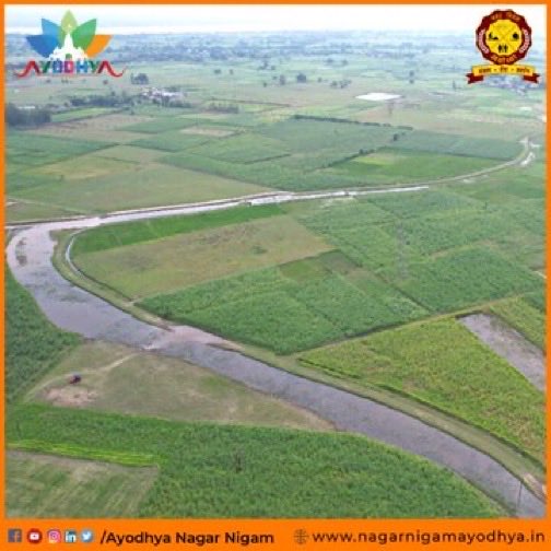 AMalligavad's tweet photo. Ayodhya’s Mass River Rejuvenation Project….46kms Long Thiloth ki Ganga River was vanished long time back …Brought back to life within 3 months and started flowing last few weeks…Thanks to Ayodhya Development Authority &amp; Ayodhya Nagar Nigam Team for bringing back dead river 🙏 https://t.co/VkVsA4zHRd