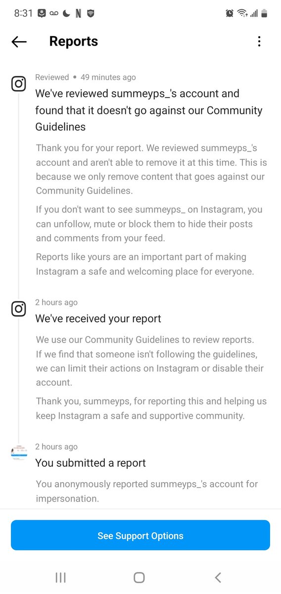 SummeyPS's tweet photo. Are you kidding me, @instagram?! In what world is mimicking my name and likeness, then actively soliciting all of my friends to send them money for some fake nonprofit in line with  community guidelines?! Do better. Stop allowing #Scammers to flourish on your app. @FTC https://t.co/G0NoyRUiO4