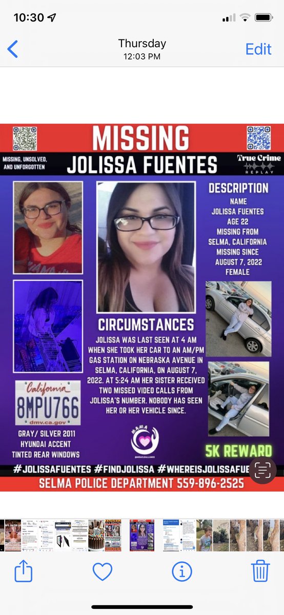 BoyMom_BeachGaL's tweet photo. 🚨Please Share🚨#JolissaFuentes #Missing since August 7 from #Selma #California. #Dinuba #Fresno #SelmaCa
#PineFlatLake #AvocadoLake #Trending #MissingPosterMonday @LightTheWay22
@ABC30 #AdventuresWithPurpose
@KMPHFox26
@cbs47
@KSee24
@FresnoBee
@GVWire https://t.co/sj41UfpEdK