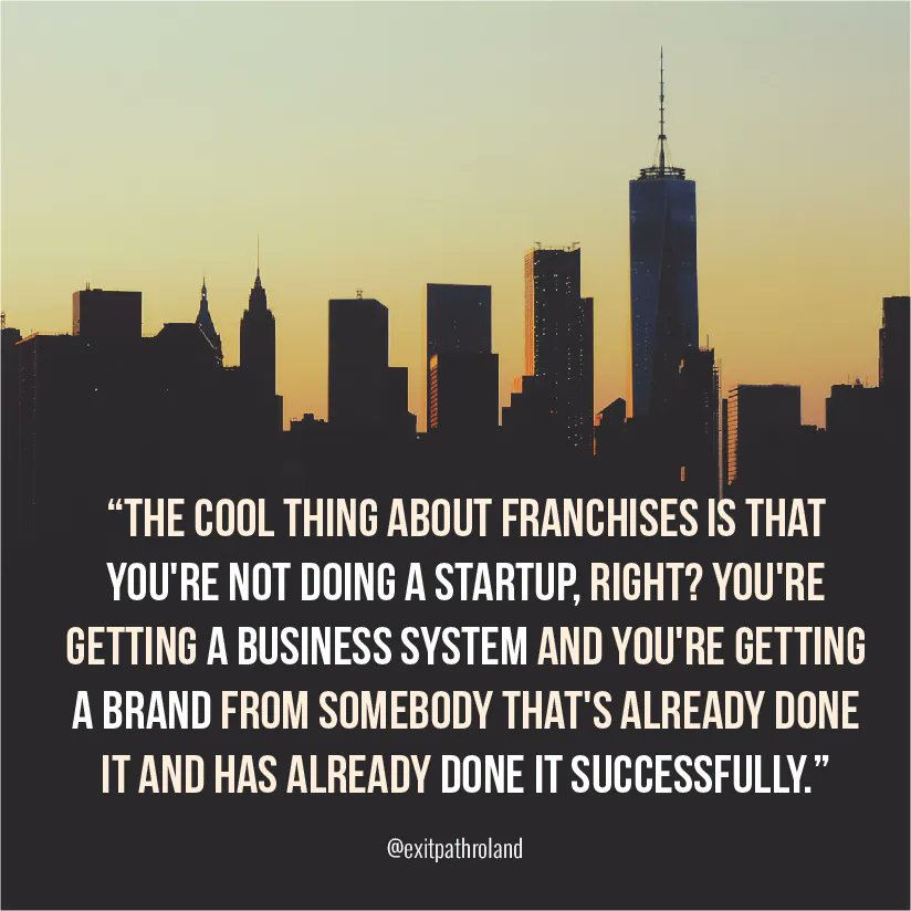 exitpathroland's tweet photo. What is so great about franchises?
.
.
.
#millionairemindset #buyingbusinesses #wealthbuilding #invest #generatewealth https://t.co/hNSoGUjTi8