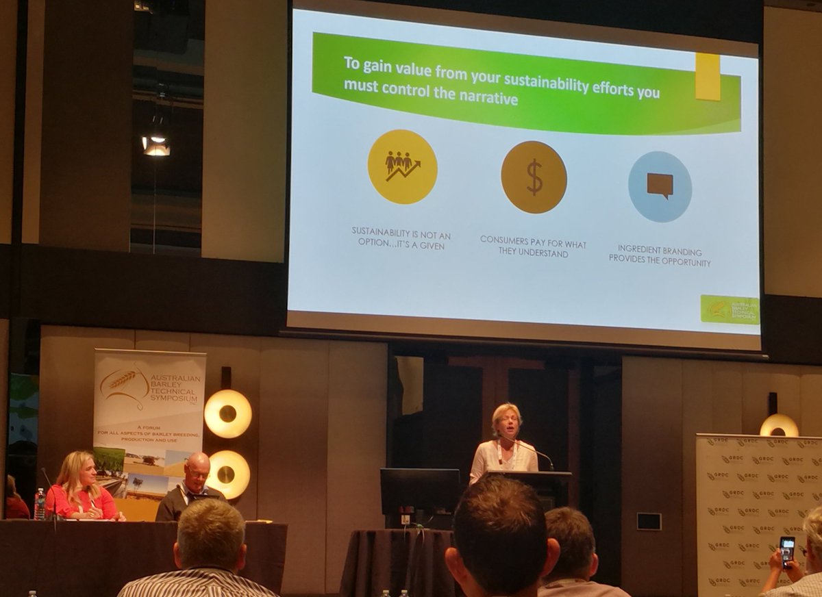 bnschlz's tweet photo. Sustainability is not an option. Control the narrative or swallow the costs.

Anne Stephens - Sustainability, who leads, who pays? A consumer driven take on barley and sustainability #abts2022 https://t.co/FUdMBsuXrv