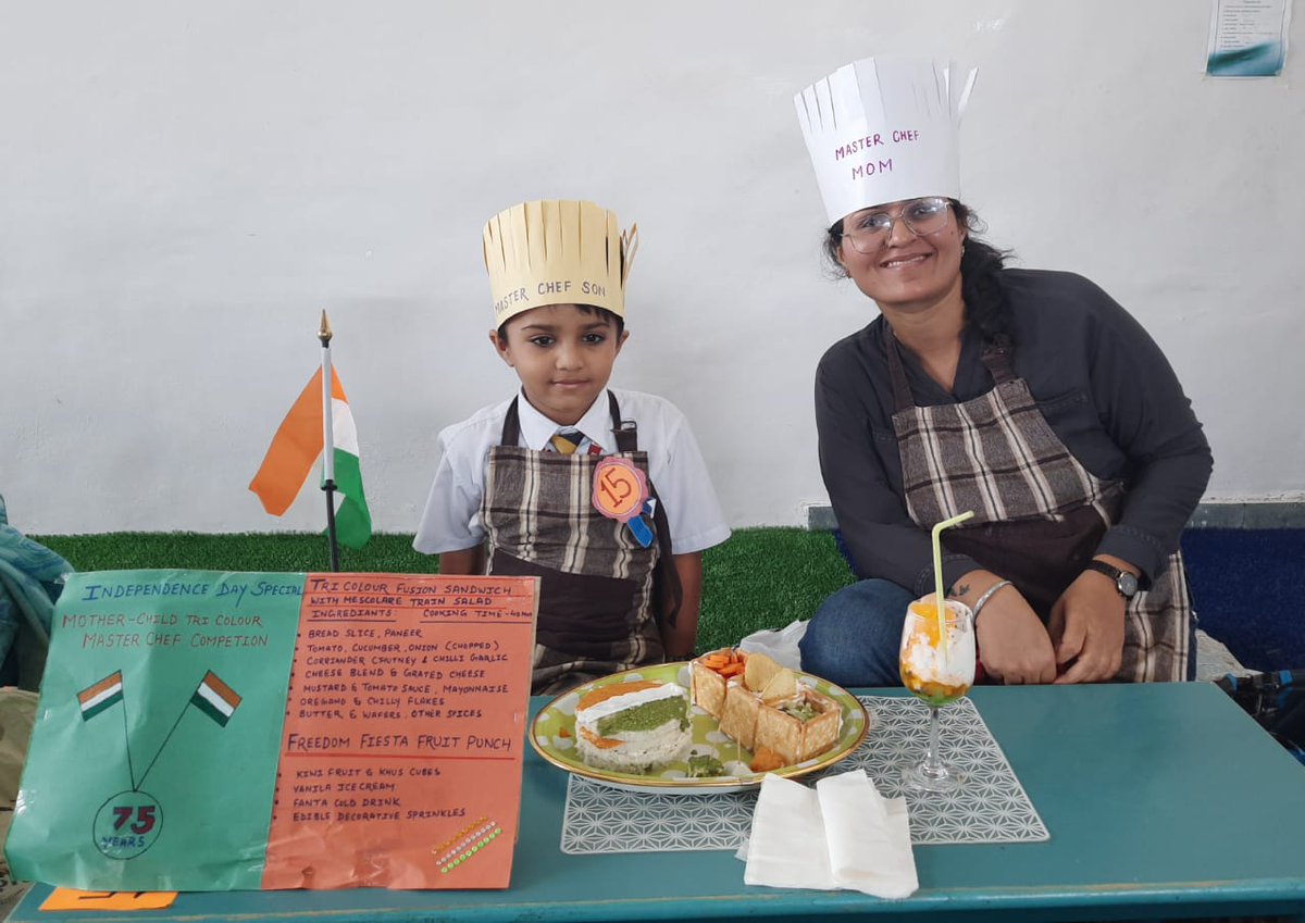 MMVMUdaipur's tweet photo. Kids and their Mothers came together for a 'Cooking without Fire' competition. Have a look at their amazing creations.
#cookingwithoutfire #funandlearn #learnsmart #mmvm #Udaipur #rajasthan https://t.co/QpqEfSbohC