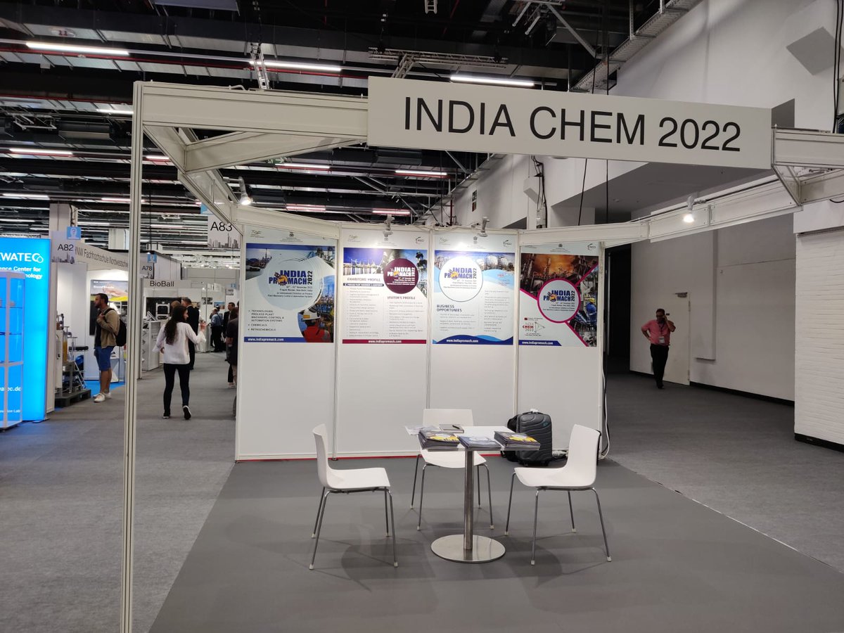 IndiaChem_Ficci's tweet photo. Participation and Promotion of #IndiaChem2022 and its concurrent show India Promach 2022 (2nd - 3rd November) at Achema 2022; Frankfurt Germany.
Please visit our stall Hall 6.0 - A83. https://t.co/KI7P9AYyEg
