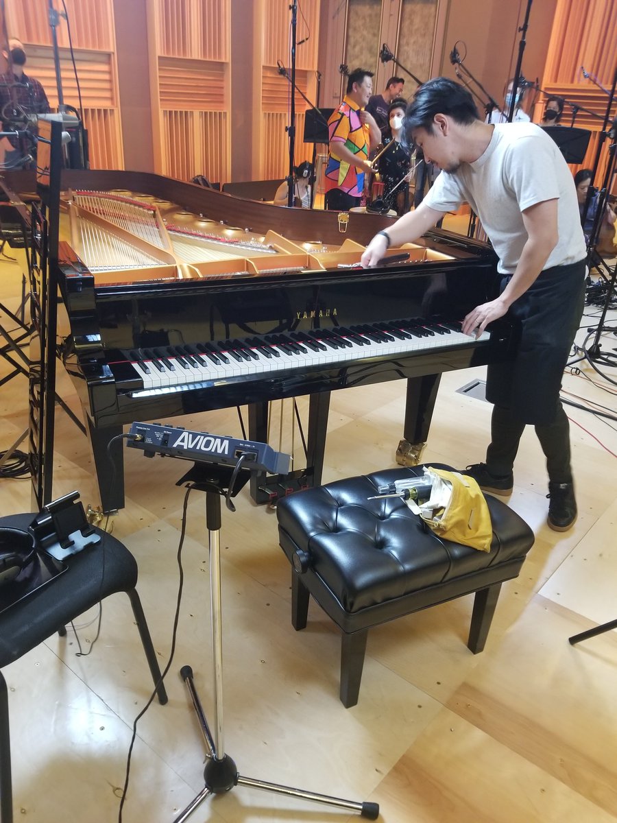 Here is Shintaro “Shane” Hoshino. This the"new"CFX for my recording. Shane is insanely good. Everyone was talking about hearing harmonics and overtones that other pianos don't  have. Blessed union of technician and instrument. Bravo Shane. Bravo <a href="/YASINewYork/">YamahaArtistServices</a>. Thank you both.