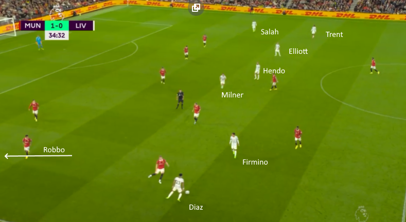 babuyagu's tweet photo. I don't even know what this is.

Diaz and Firmino are your double pivot? Your deepest 2 midfielders?

And I know what you are thinking... but Hendo actually walks up to there and keeps going. https://t.co/6zRkAtZjn8
