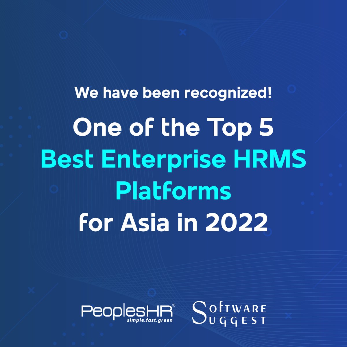 hSenidSoftware's tweet photo. @Peoples_HR was listed among the Top 5 Best Enterprise Platforms for Asia in 2022 by @SoftwareSuggest . Check out the blog. 

https://t.co/f8sIOSMhWz https://t.co/0g24rgBnIe