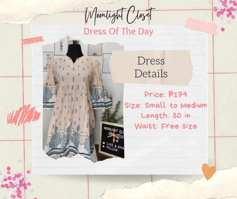ClosetMoonlight's tweet photo. express yourself with this boho dress in peach and unleash your inner chic! 😍🍂

#bohodress #peachdress #preloveddress https://t.co/VkA30mRikf
