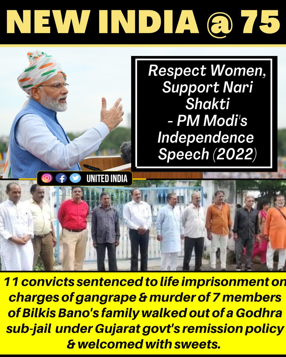 JabbarTrainer's tweet photo. Facts:
—Bilkis was gang-raped while she was 5 month pregnant
—Her mother was raped,murdered
&amp; Her 3 year old child was murdered
—7 of her family members were murdered
—Her rapists were released and celebrated
—BJP leaders think that they're Brahmins with good sansakar
#I_Quit_BJP https://t.co/YOi8pXFHJn