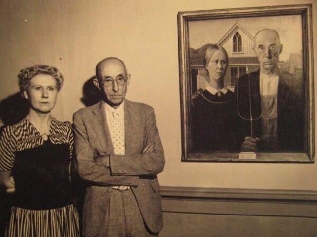 The actual subjects of American Gothic.