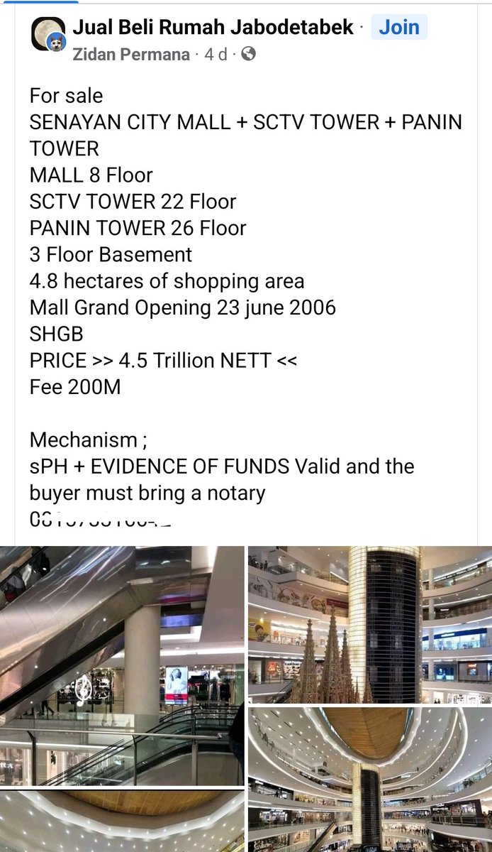 Senayan City dijual?