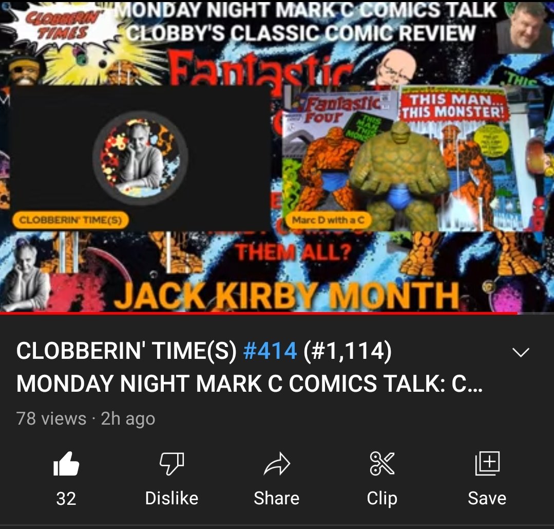 GNinjuh's tweet photo. 👊 #ClobberinTimes(s) 👊 #0414  (#1,114)
MONDAY NIGHT MARK C #ComicsTalk: 
#JackKirby #Month
IS #FantasticFour #51 The Greatest #JackKirby Of Them All?!

🎙
🦸‍♂️@BenJGrimm64 👊
@MarcDwithaC

IN HONOR OF A TRUE FRIEND &amp; FAN💪🏾
#MarkC

🔧
@antiderivative1
@CK_P
https://t.co/nWEfDEZC0y https://t.co/V2VXJAr5Y5
