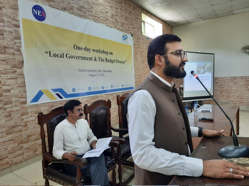 shams12784's tweet photo. #LG &amp; #budgetmaking process workshop underway at district council hall #abbottabad 
Local elected representatives are invited to participate in the workshop 
#InclusiveBudget 
@cpdi_pakistan 
@NEDemocracy 
@LGKPGovt 
@Jhagra https://t.co/Ntkt4KJqzt