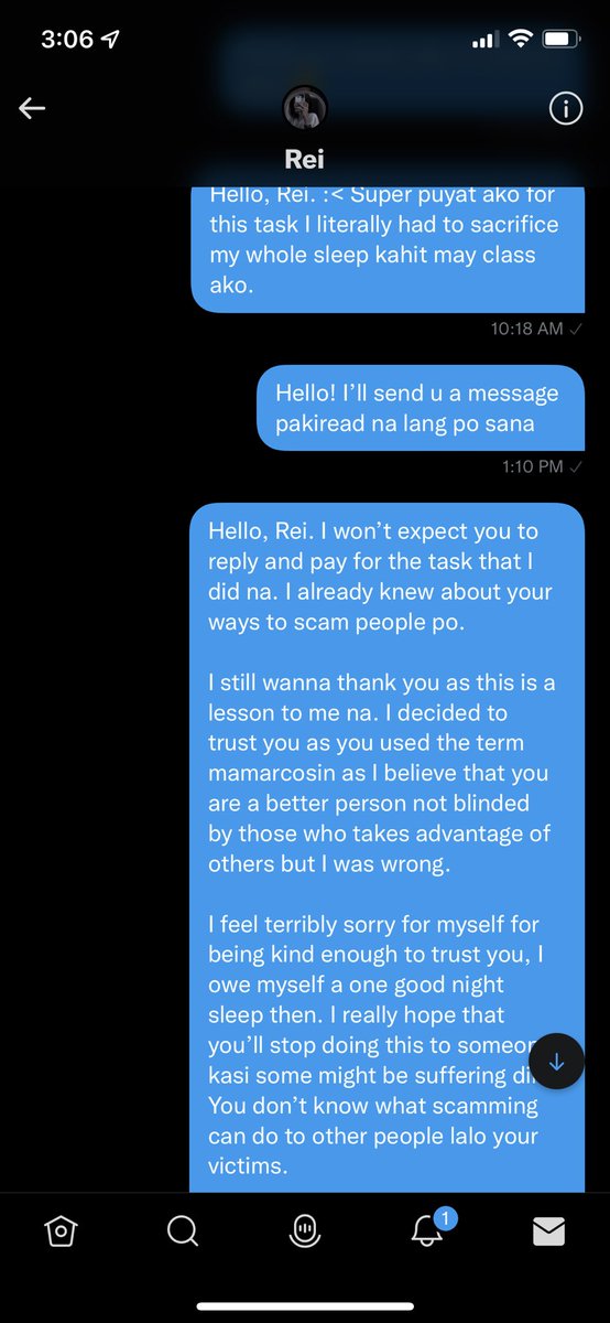 mikallects's tweet photo. 🚨 SCAMMER 🚨 

I recently got scammed here sa commstwt by @recomishh So she asked me to read pages of her lesson and answer activities for her for 1.1k (maraming sasagutan as in)

🏷 lf commissioner commstwt acad help scammer https://t.co/9graV87Zbw
